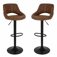 Barkruk industrial donkerbruin