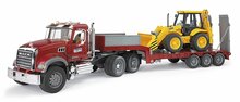 Bruder Mack Granite Met Dieplader En Jcb 4Cx Baggerlader 1:16