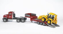 Bruder Mack Granite Met Dieplader En Jcb 4Cx Baggerlader 1:16