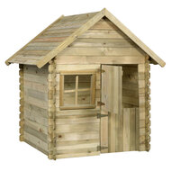 Speelhuisje hout Louise deluxe met vloer - FSC ge&iuml;mpregneerd