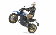 Bruder 63051 Ducati Scrambler Desert Sled Motorrad mit Fahrer 1:16