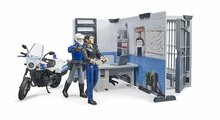 Bruder bWorld Polizeistation mit Motorrad und Figuren