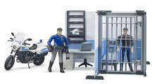 Bruder bWorld Polizeistation mit Motorrad und Figuren