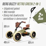 BERG Buzzy Retro 2-in-1 Groen - Skelter Met Duwstang - 2-5 Jaar