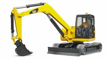 Cat Minibagger mit Bauarbeiter-Figur, 360&deg; drehbar, Bruder 40cm