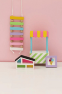 Onbehandeld houten poppenhuismeubels DIY set - Lundby schaal 1:18