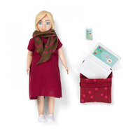 Lundby poppenhuispop vrouw met laptop, tas en telefoon (1:18)