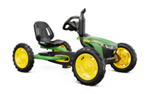 BERG skelter Buddy John Deere met luchtbanden en opbergvak groen