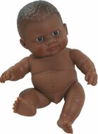 Paola Reina Babypuppe Junge dunkel 21cm mit Unterw&auml;sche in Box