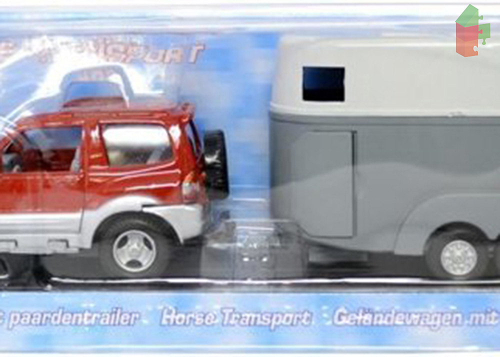 Kids Globe Geländewagen + Pferdetrailer Die Cast