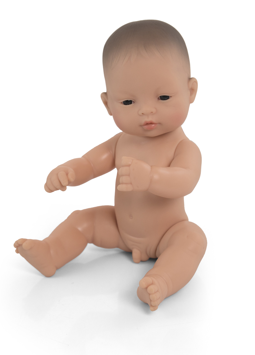 Miniland Babypuppe nackt asiatischer Junge 32cm