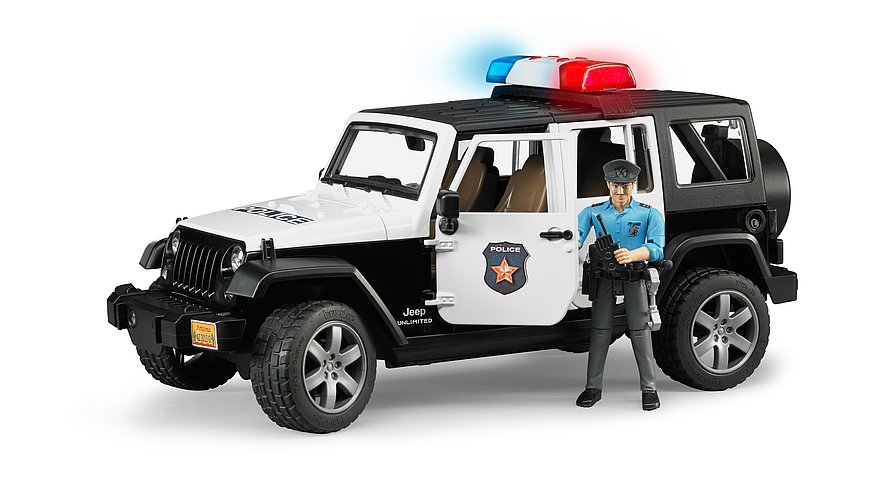 Jeep Wrangler Unlimited Rubicon Polizei Fahrzeug mit Polizist und Ausstattung