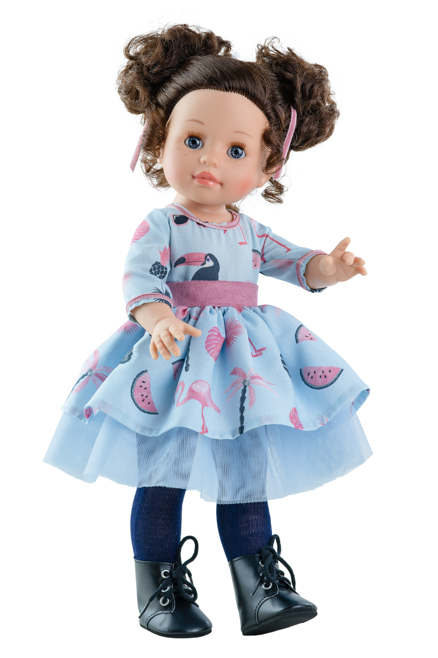 Paola Reina Puppe Emily in blauem Kleid 42 cm