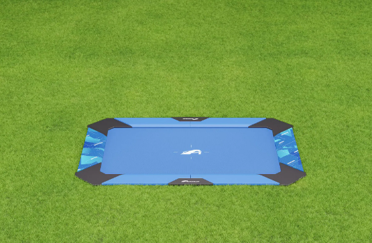 Trampolin AKROBAT XCITYX FLAT 520x365cm Blau