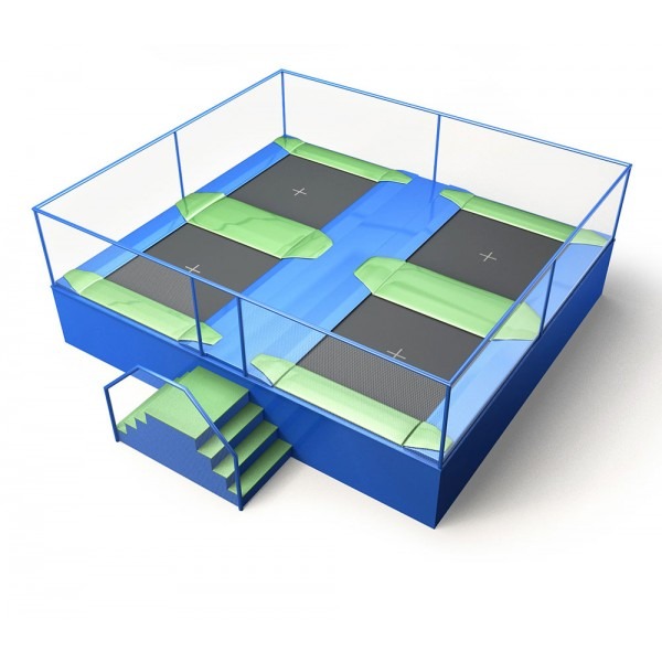 Akrobat Trampolinpark Jump Arena Small 6 x 5,3 m - 4 Trampolin