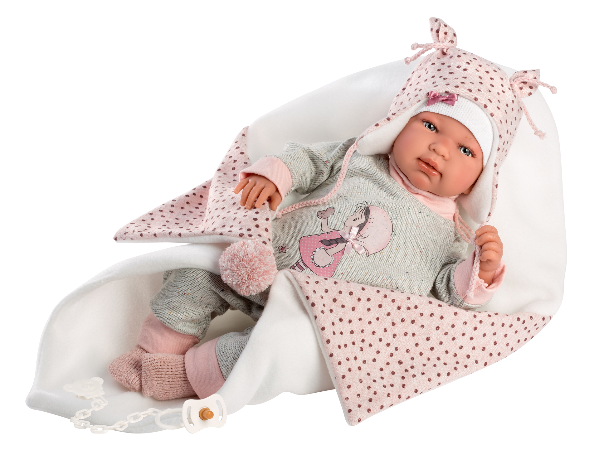 Llorens Puppe Tina mit Decke - 44cm