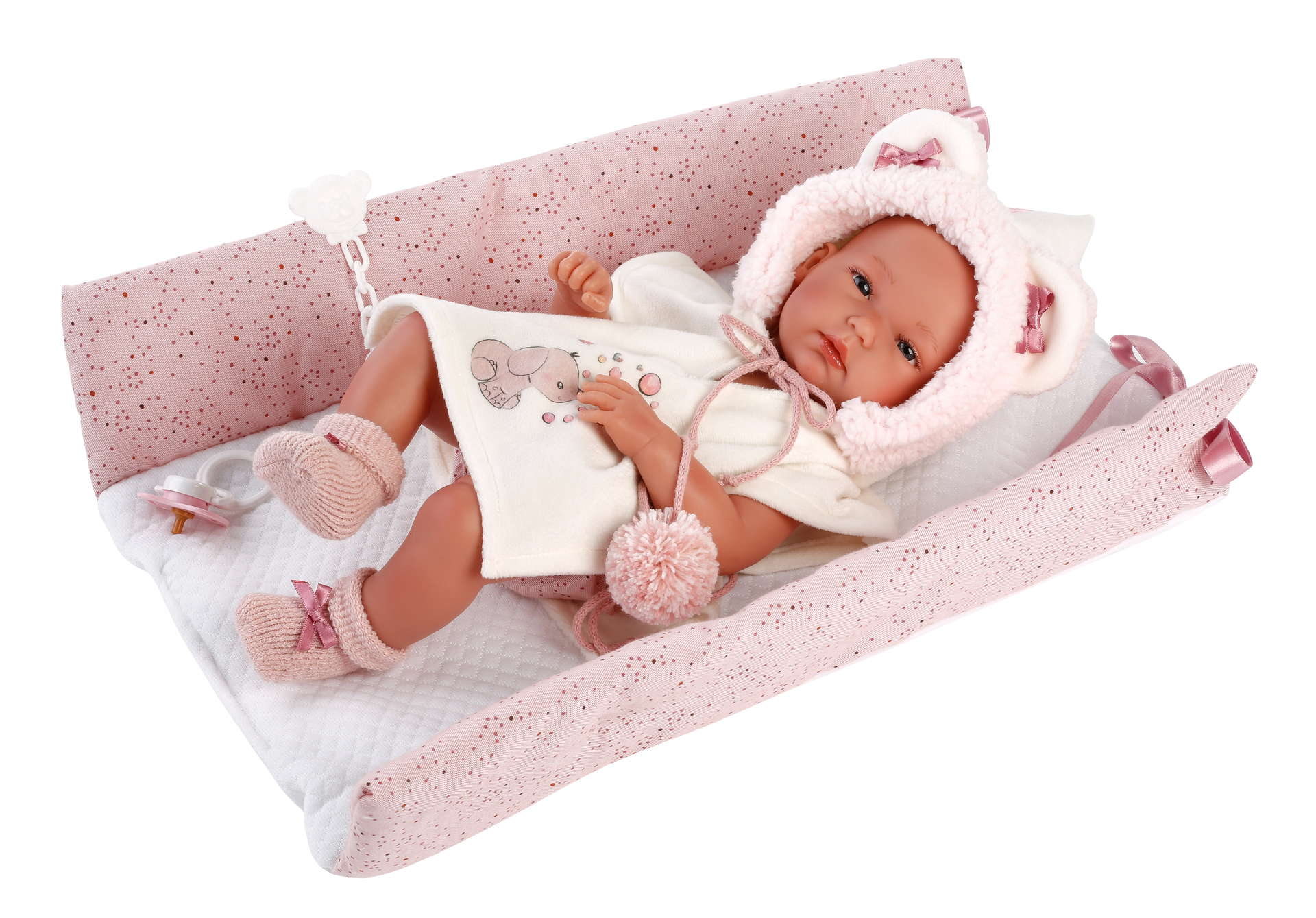 Llorens Puppe Bimba mit rosa Mütze - 35cm