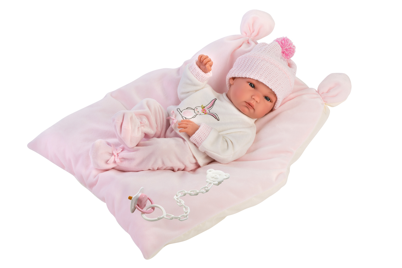 Llorens Babypuppe Rosa mit Wickelkissen, 35 cm