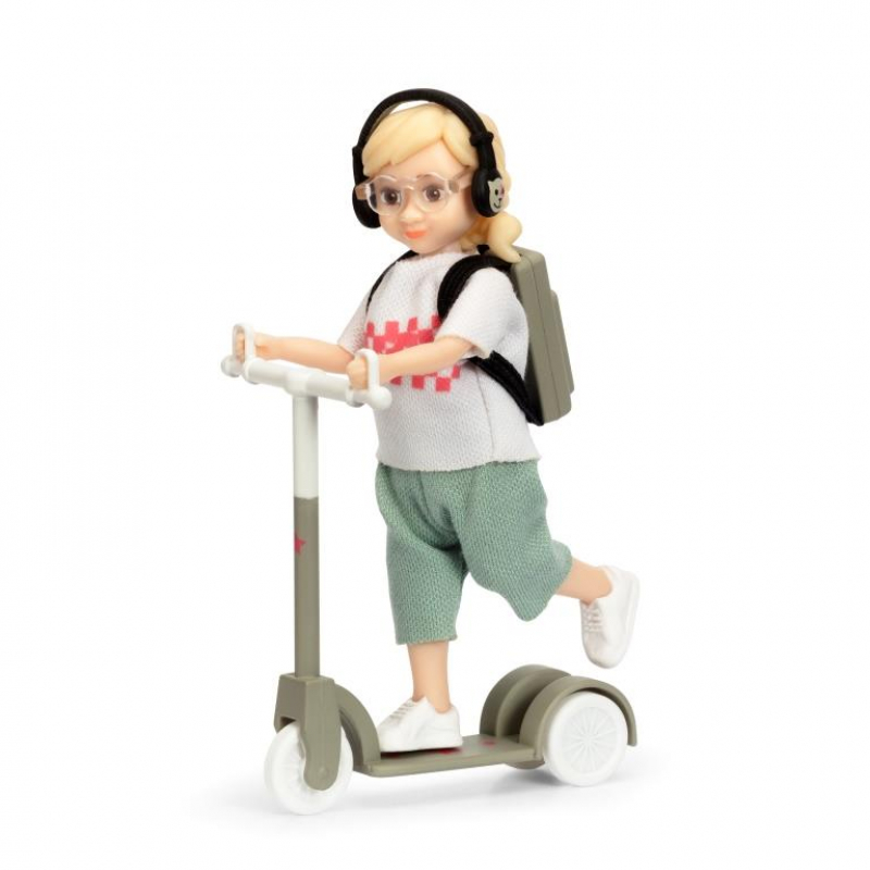 Lundby Set  Spielfigur Kind mit Roller