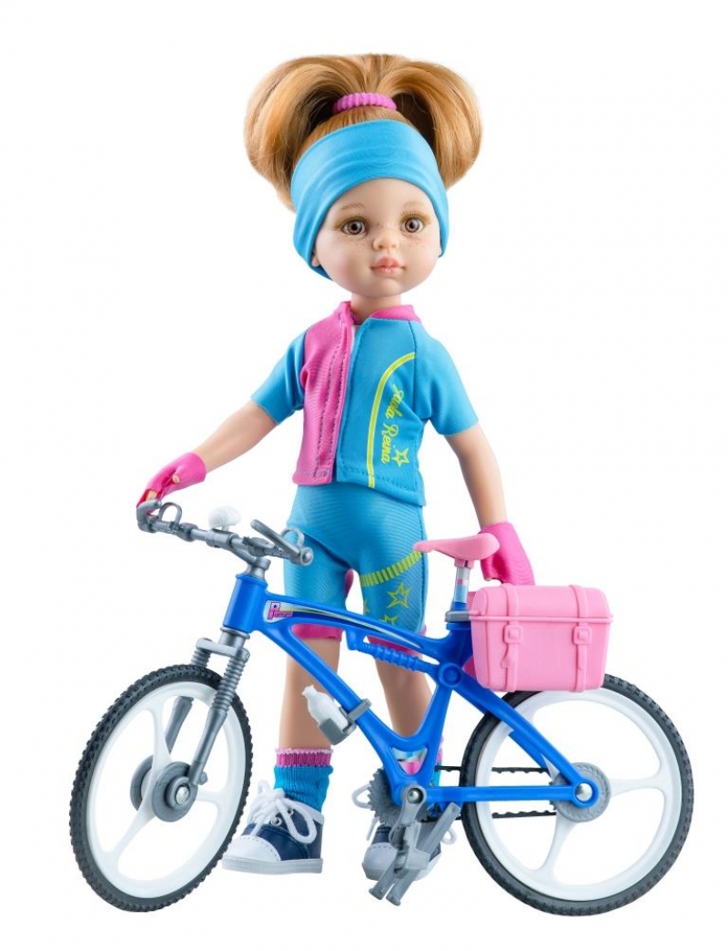 Paola Reina Pop Amigas Profesiones Dasha mit Fahrrad (32 cm)