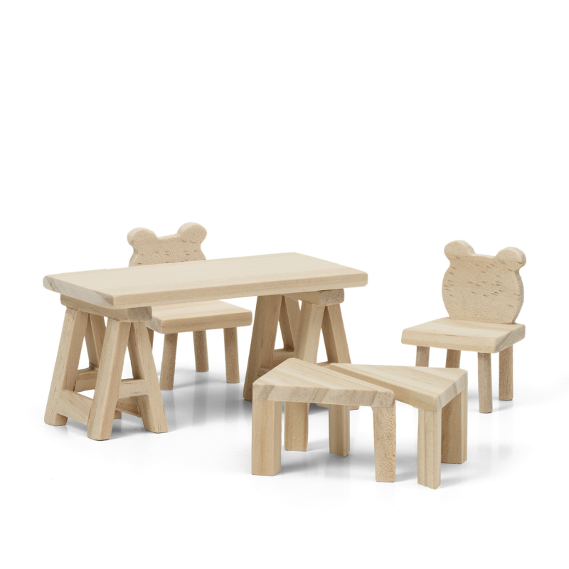 Lundby Puppenhaus Holzpuppenmöbel Diy - Tisch/Stühle