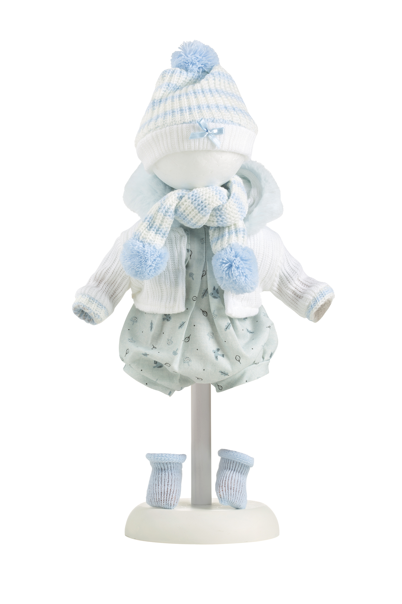 kledingset Llorens 38cm licht blauw pakje