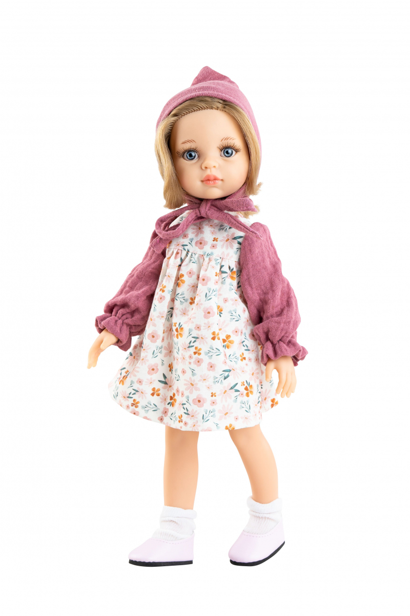 Paola Reina Pop Amigas Carla roze mutsje (32cm)