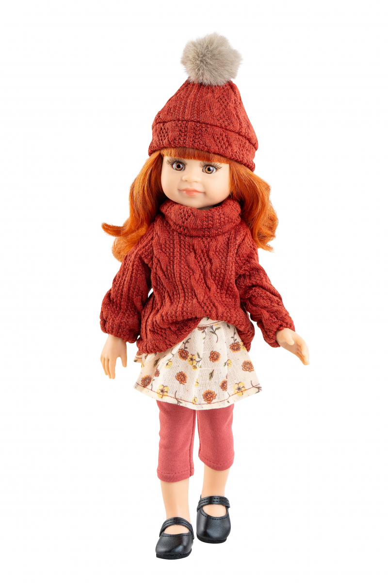 Paola Reina Pop Amigas Cleo lang rood haar (32cm)
