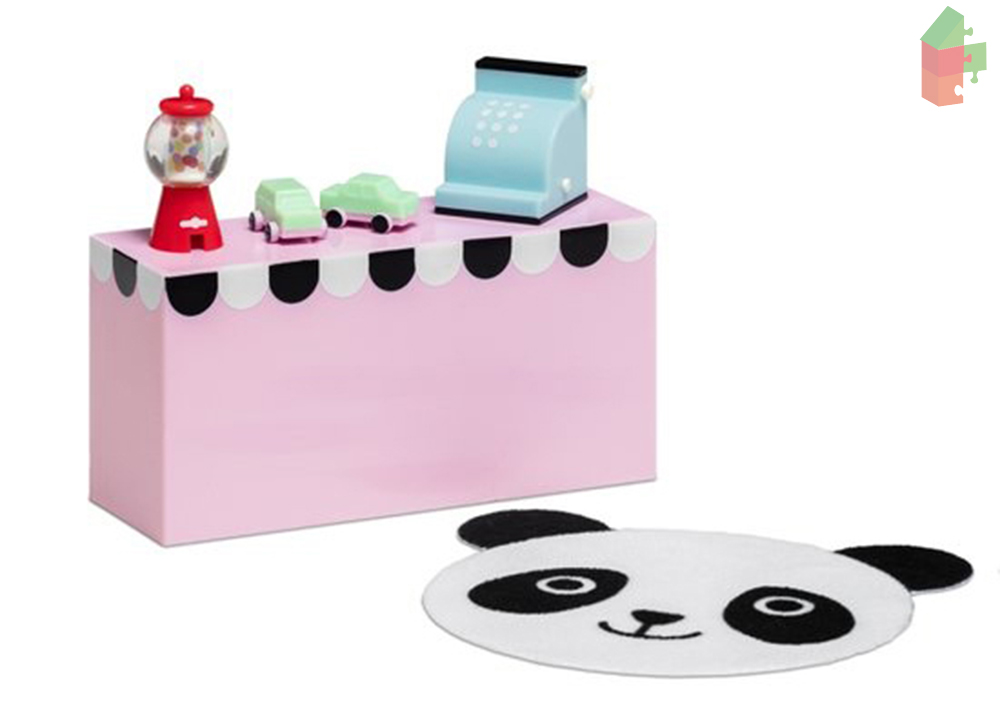 Lundby poppenhuis winkel accessoireset met kassa en balie (1:18)