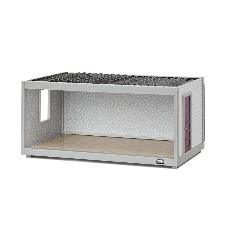 Lundby uitbreidingsmodule 44cm met verwisselbare wanden (grijs)