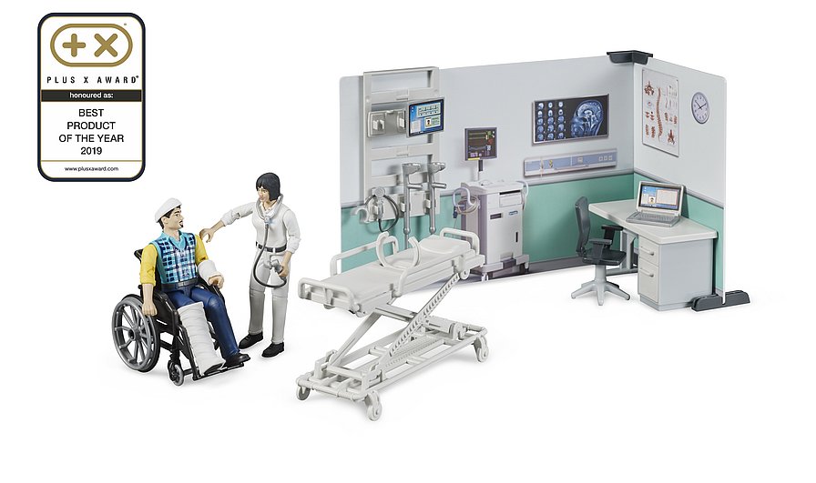 Bruder bWorld Krankenhaus-Spielset mit Arzt, Patient und Zubeh&ouml;r