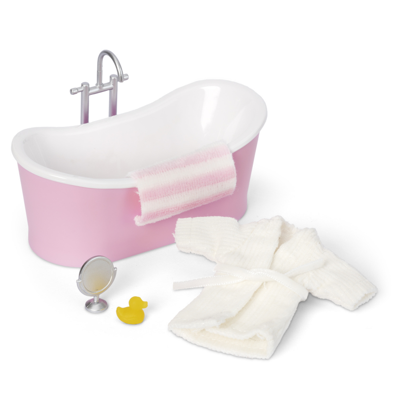 Lundby poppenhuis badkamer set met ligbad, badjas en accessoires