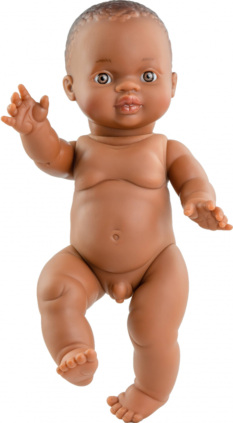 Babypop 34cm Paola Reina Gordi jongen donker ongekleed