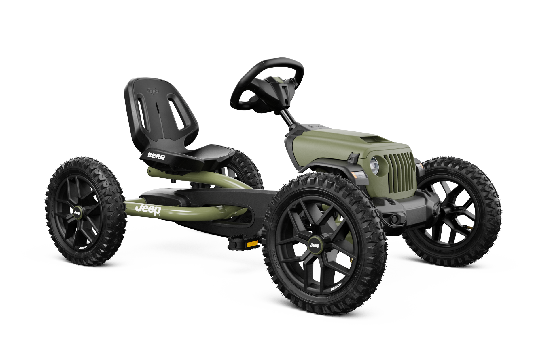 Skelter met BFR-systeem Berg Buddy Jeep Wrangler groen 3-8 jaar