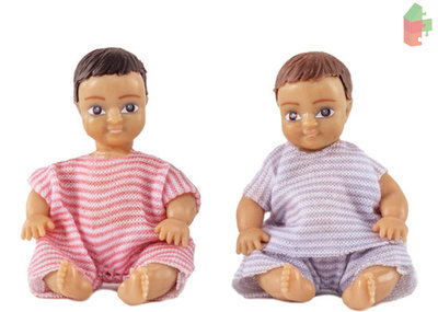 Lundby Puppenhaus Set  zwei Babyfiguren