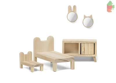 Lundby Puppenhaus Puppenhausmöbel aus Holz DIY  Schlafzimmer