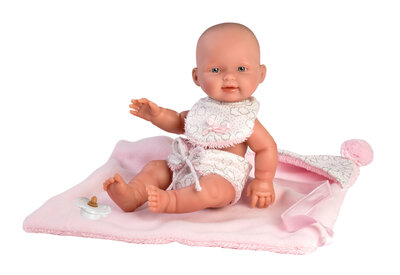 Llorens Baby Mädchen Puppe mit Umhang 26 cm