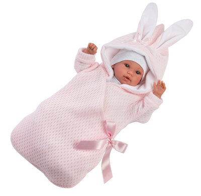 Llorens Baby-Puppe mit Schlafsack Rosa 36 cm