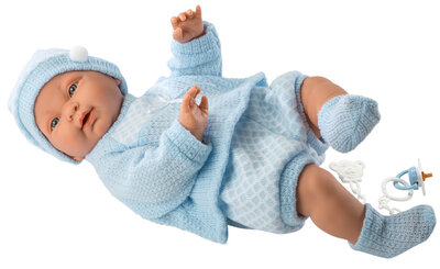Llorens Babypuppe Hugo Junge Vestido bekleidet mit Mütze 45 cm