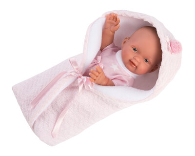 Llorens Baby Puppe Mädchen Bebita Saquito Rosa 26 cm