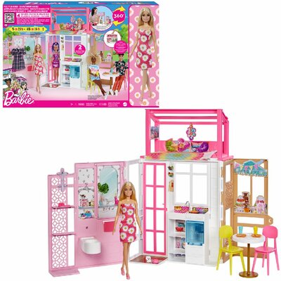 Barbiehaus mit Puppe