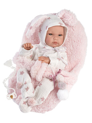 Llorens Puppe BIMBA mit Tragetuch Mädchen rosa - 35 cm