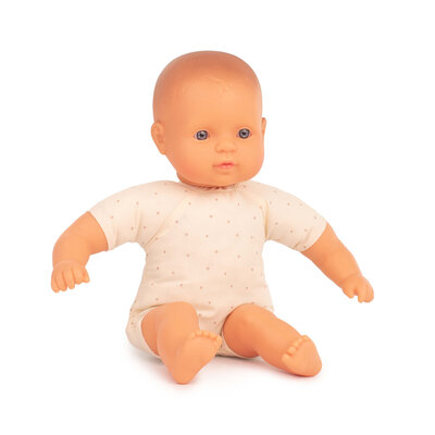 Miniland baby puppe europäisch mit weichem körper 32cm