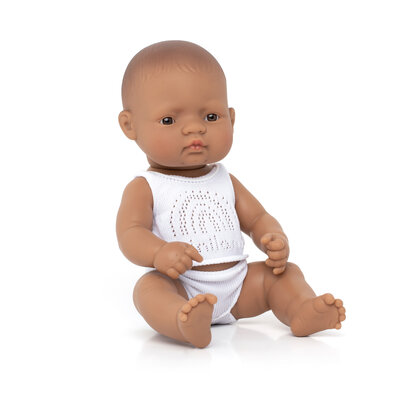 Miniland Babypuppe latin boy mit Unterwäsche 32cm