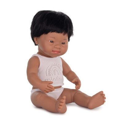 Miniland Puppe lateinischer Junge mit Down-Syndrom 38cm