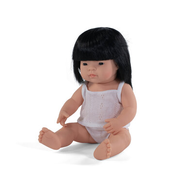 Miniland Puppe asiatisches Mädchen mit Unterwäsche 38cm