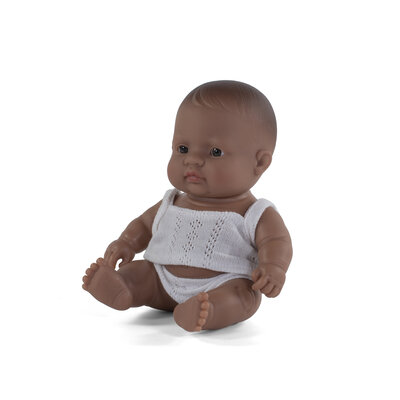 Miniland Babypuppe latin boy mit Unterwäsche 21cm