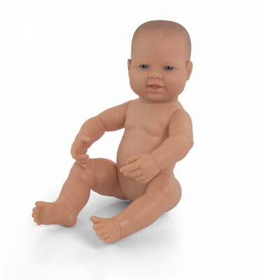 Miniland Babypuppe nacktes europäisches Mädchen 40cm