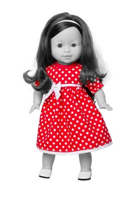 Paola Reina Kleidungssatz Puppe Blanditas Rot/Weiß Punkt