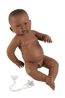 Llorens Dunkle Jungen Puppe, nackt in Tasche, 45 cm